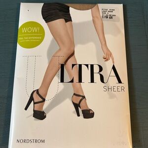 Nordstrom Ultra Sheer Light Nude Tights - Size C